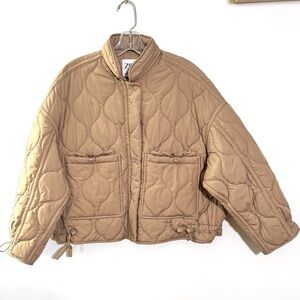 Zara Quilted Bomber Jacket